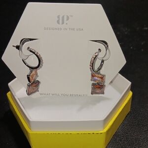 BP Hematite and Dark Smokey Topaz Earrings